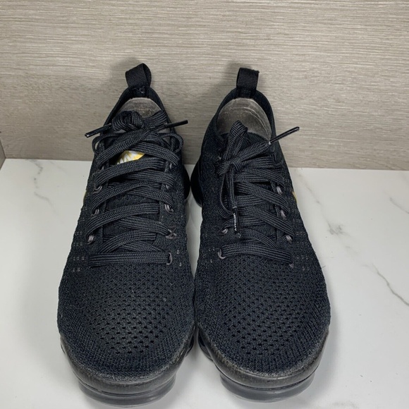 Nike Air Vapormax FlyKnit 2 Metallic Gold Black 2018 Women Size 7 942843-012 - Picture 3 of 10